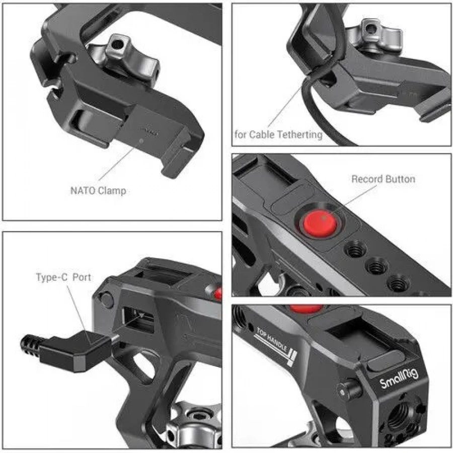 SmallRig NATO Top Handle with Record Start Stop Trigger