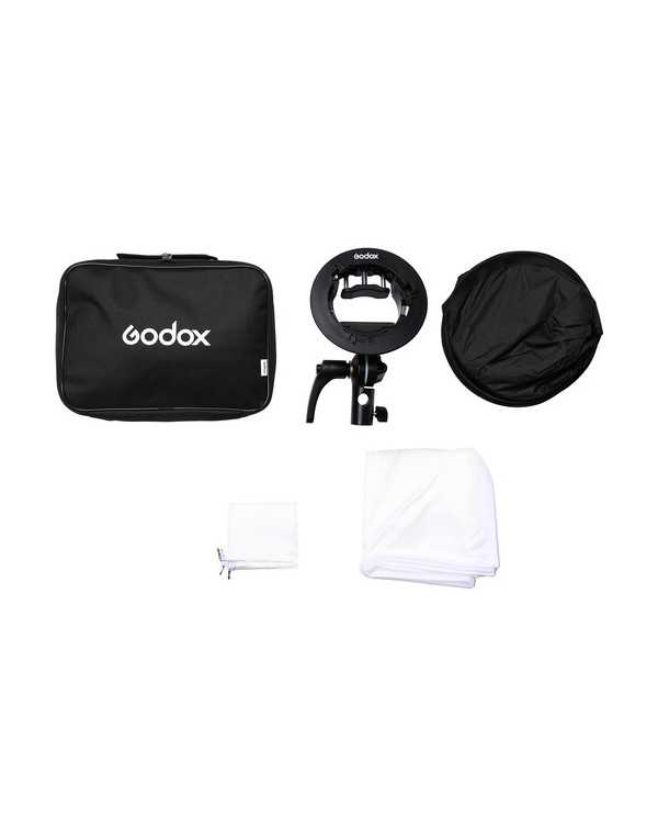 Godox S2 Speedlite Bracket with Softbox & Carrying Bag Kit (23.6 x 23.6")