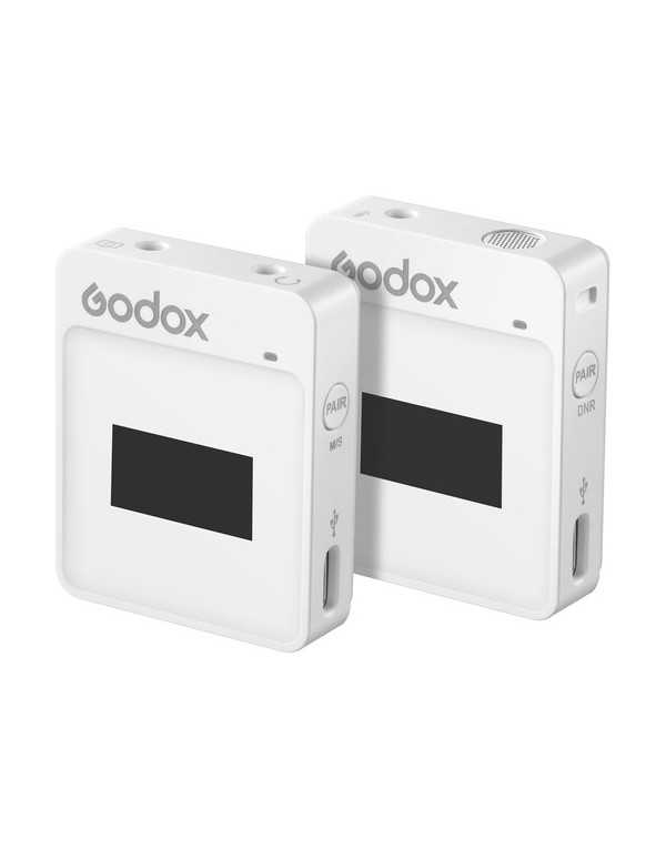 Godox MoveLink II M1 Compact Wireless Microphone System for Cameras & Smartphones with 3.5mm (2.4 GHz, White) | Accessories | CAM TOOLS Middle East | GODOX