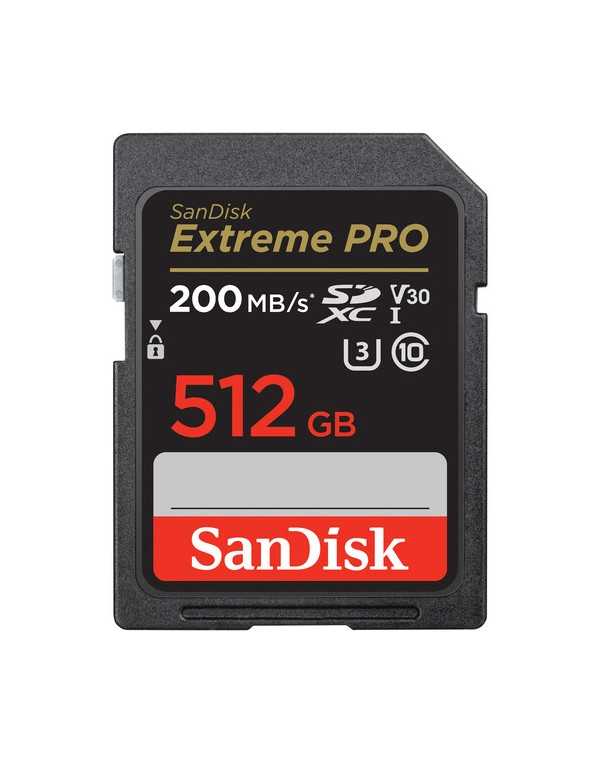 SanDisk 512GB Extreme PRO UHS-I SDXC Memory Card | Memory Cards | CAM TOOLS Middle East | Sandisk