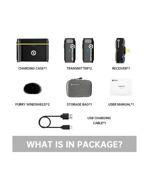 Hollyland LARK C1 DUO 2-Person Wireless Microphone System with Lightning Connector for iOS Devices
