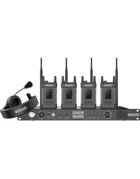 Hollyland Syscom 1000T-4B Full-Duplex Intercom System . Four Beltpacks and Headsets