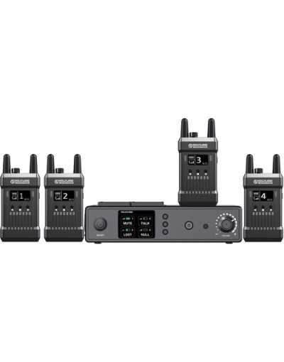 Hollyland Mars T1000 Intercom System with Four Beltpack Transceivers