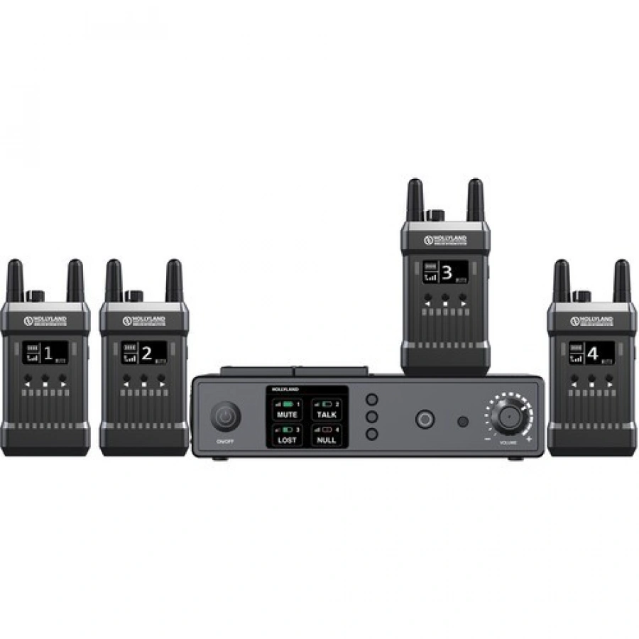 Hollyland Mars T1000 Intercom System with Four Beltpack Transceivers
