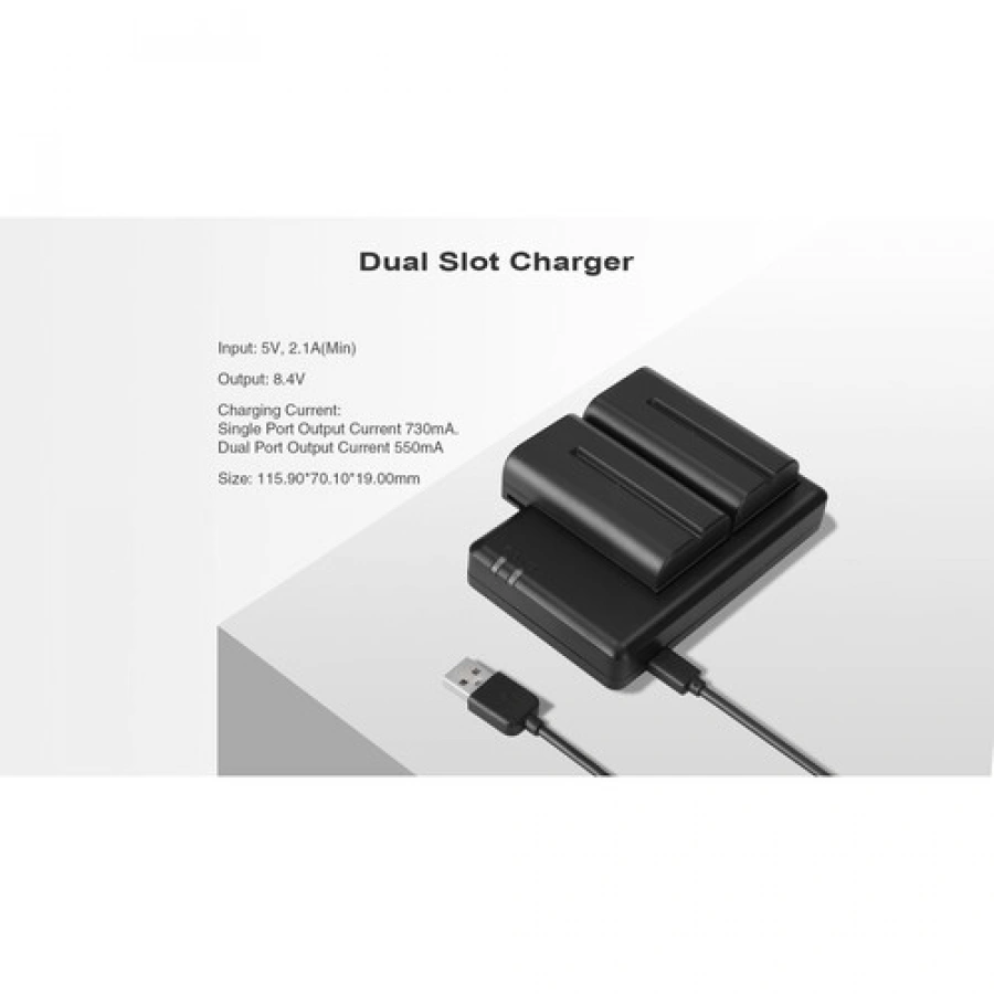 Hollyland Dual-Slot Charger for NP-F970/750/550