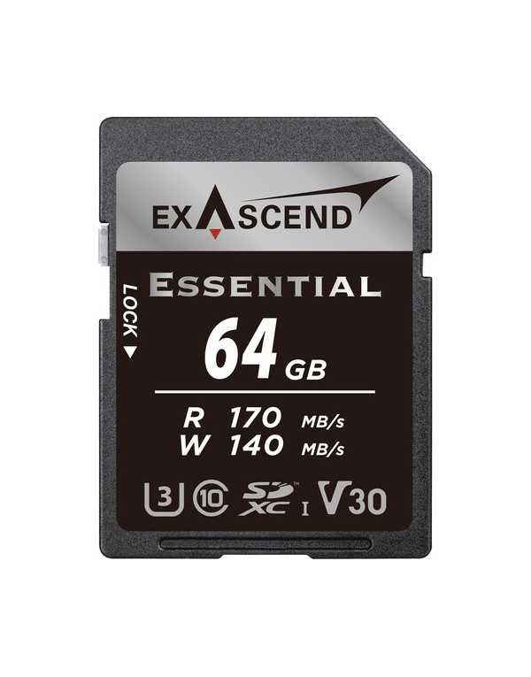 Exascend 64GB Essential UHS-I SDXC Memory Card | Memory Cards | CAM TOOLS Middle East | ExAscend