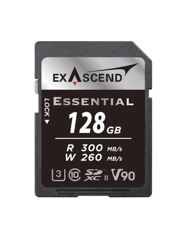 Exascend 128GB Essential UHS-II SDXC Memory Card | Memory Cards | CAM TOOLS Middle East | ExAscend