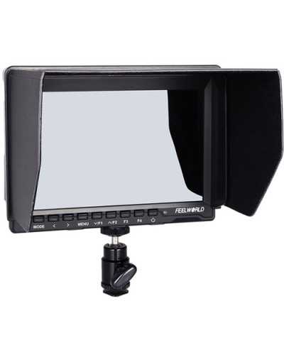FeelWorld FW759 7" IPS HDMI On-Camera Monitor with Sunshade and HDMI Lock