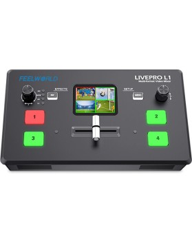 FeelWorld LIVE PRO L1 V1 Quad HDMI Mixer & USB Live Streaming Switcher