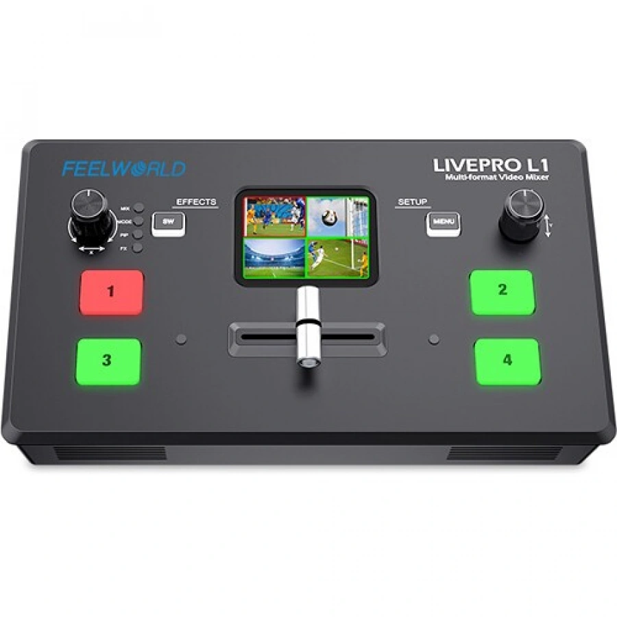 FeelWorld LIVE PRO L1 V1 Quad HDMI Mixer & USB Live Streaming Switcher