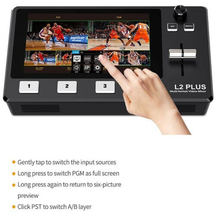 FeelWorld HDMI Live Stream Switcher with Built-In 5.5" LCD Monitor