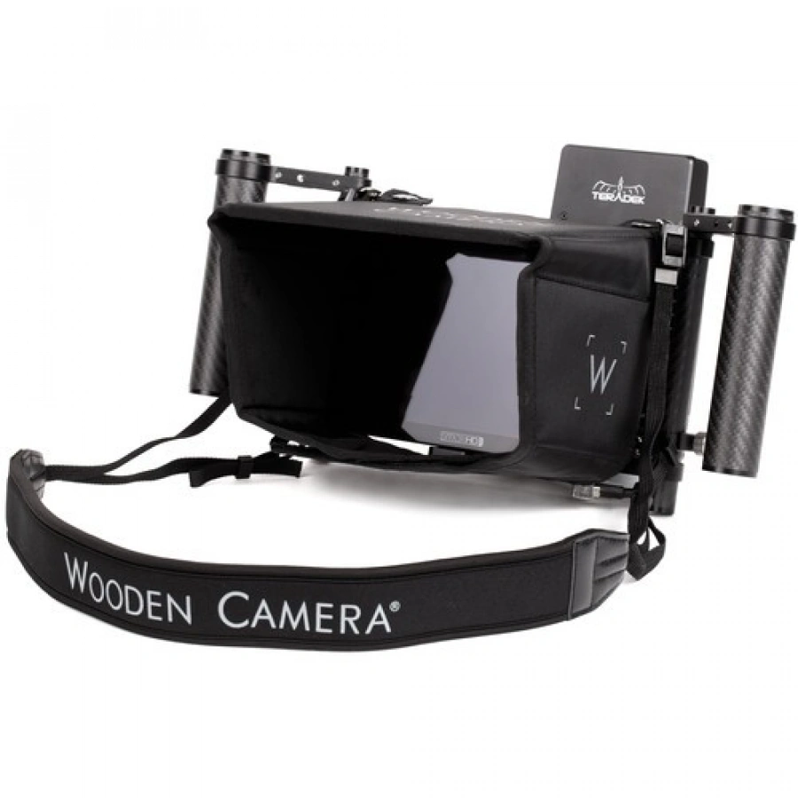 Wooden Camera Director's Monitor Cage v3 with Dual Carbon Fiber Handgrips