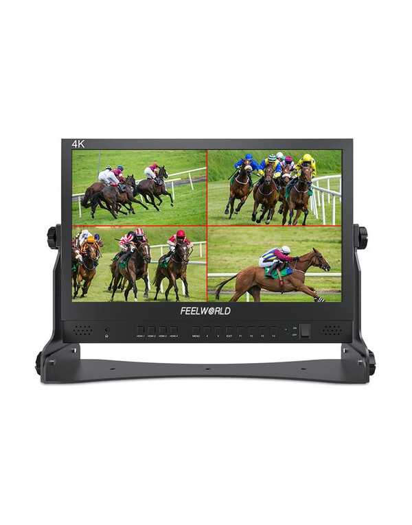 FeelWorld ATEM156 4K 15.6" Quad-Split Monitor with 4 x HDMI I/O for Switchers | Monitors | CAM TOOLS Middle East | FeelWorld