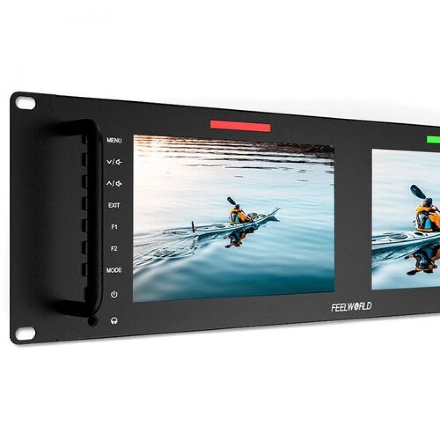 FeelWorld D71 PLUS Dual 7" 3 RU Rackmount 4K HDMI/SDI Monitor