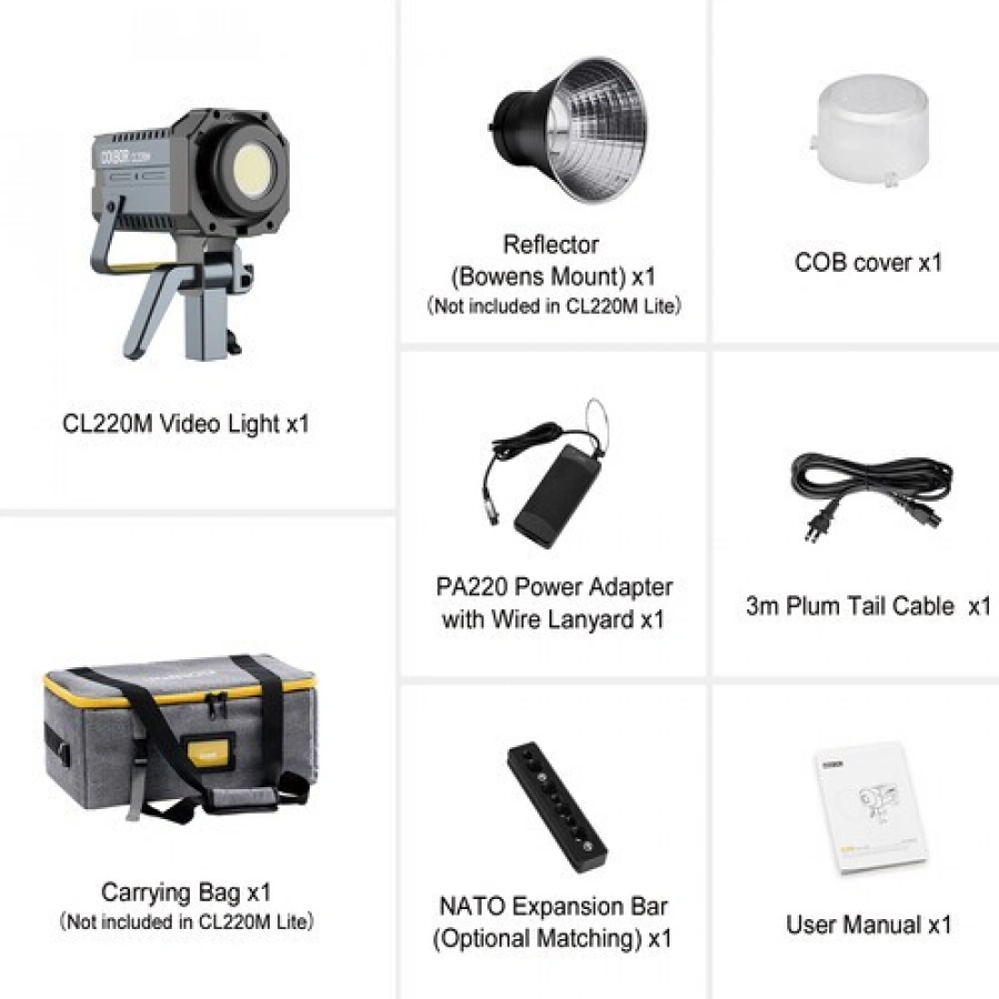 COLBOR 220W Daylight COB LED Video Light