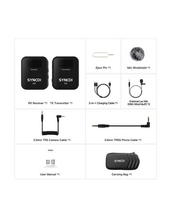 Synco WAir-G2-A1 Ultracompact Wireless Mic System (2.4 GHz)