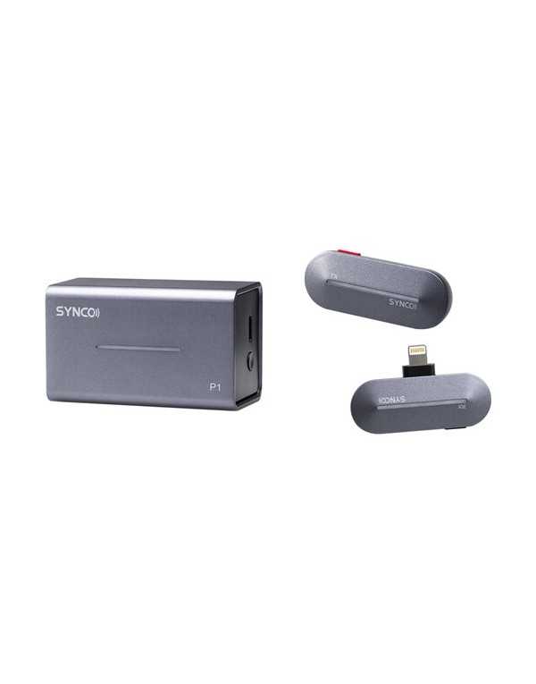 Synco WAir-P1SL Wireless Microphone System with Lightning Connector for iOS Devices (Stone Blue, 2.4 GHz) | Wireless Microphone Systems | CAM TOOLS Middle East | SYNCO