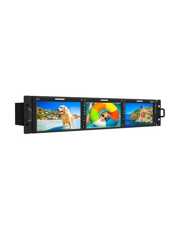 TVLogic R-5T 3 x 5.5" 12G-SDI/HDMI Full HD Rackmount LCD Monitors | Monitors | CAM TOOLS Middle East | TV Logic