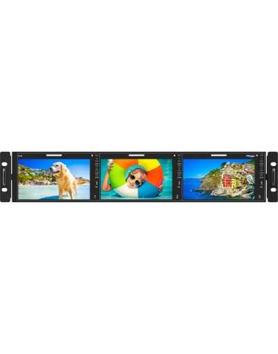 TVLogic R-5T 3 x 5.5" 12G-SDI/HDMI Full HD Rackmount LCD Monitors