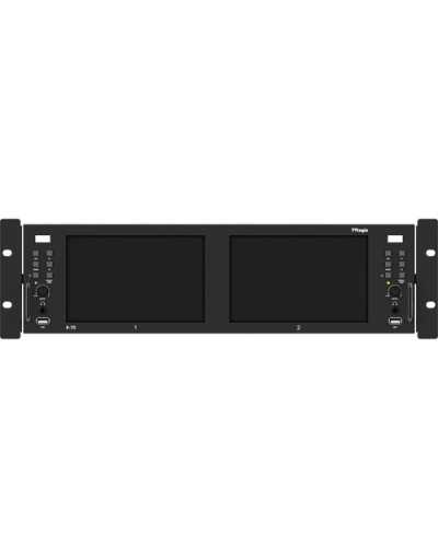 TVLogic Dual 7" LCD UHD 4K Ready Rackmount Monitors