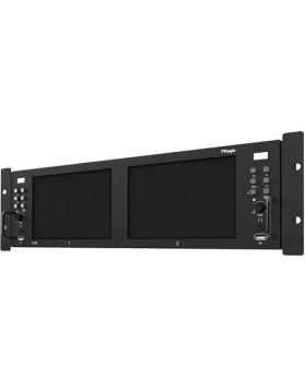 TVLogic Dual 7" LCD UHD 4K Ready Rackmount Monitors