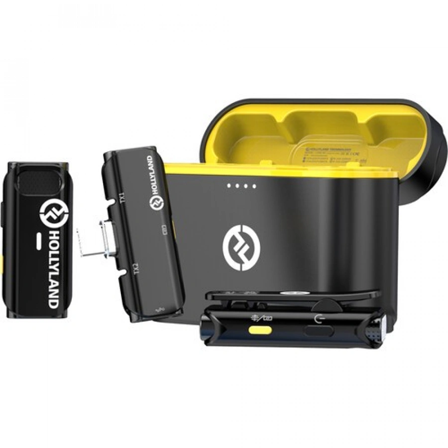 Hollyland LARK C1 DUO 2-Person Wireless Mic System (USB-C, Black, 2.4 GHz)