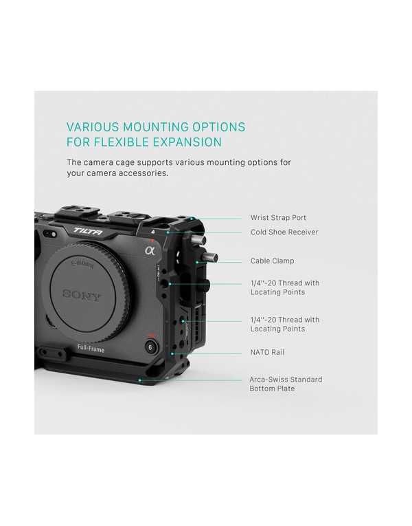 Tilta Camera Cage Lightweight Kit v2 for Sony FX3 & FX30 (Black)