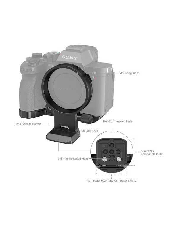 SmallRig Rotatable Horizontal-to-Vertical Mount Plate Kit for Sony a7R IV, a7R V, a7 IV & a7S III