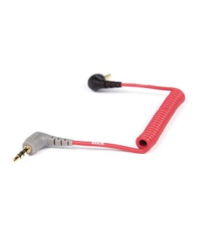 RODE SC7 3.5mm Right-Angle TRS to 3.5mm Right-Angle TRRS Coiled Adapter Cable