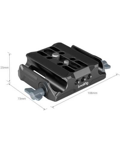 SmallRig Universal Camera Baseplate with 15mm LWS Rod Clamp