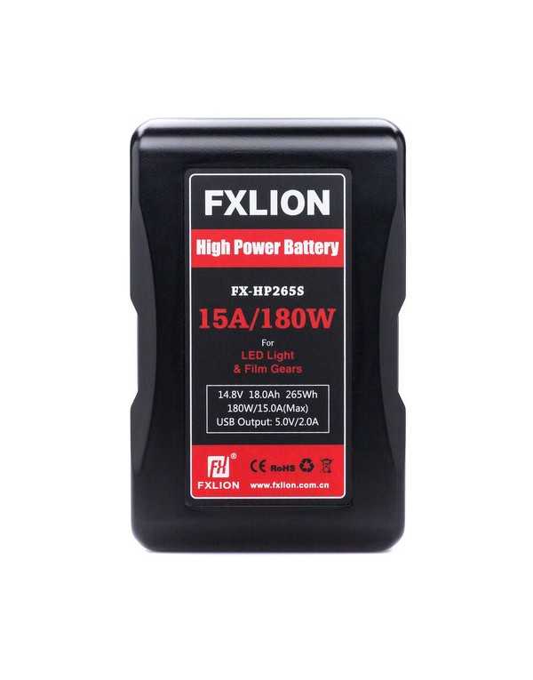 Fxlion High Power Battery – 14.8V / 265Wh V-Mount Battery | Battery | CAM TOOLS Middle East | FXLION