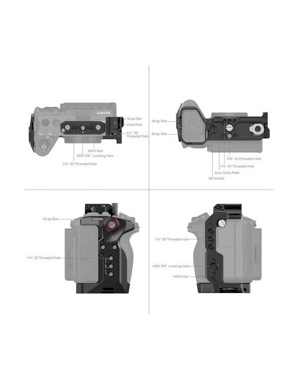 SmallRig Cage for Sony FX30/FX3 (4183) – Handheld, Tripod & Stabilizer Support