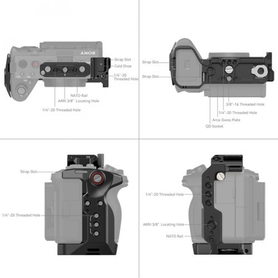 SmallRig Cage for Sony FX30/FX3 (4183) – Handheld, Tripod & Stabilizer Support