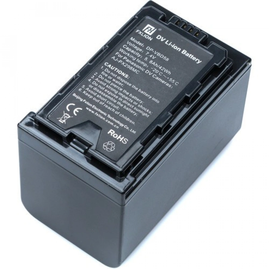 Fxlion 42Wh 7.4V Battery with Panasonic VW-VBD58 Mount