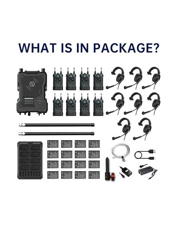 Hollyland Solidcom M1 Full-Duplex Wireless Intercom Solution (8 Beltpacks)