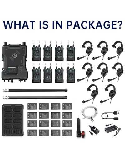 Hollyland Solidcom M1 Full-Duplex Wireless Intercom Solution (8 Beltpacks)