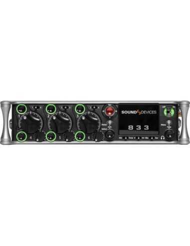 Sound Devices 833 8-Channel / 12-Track Multitrack Field Recorder | Digital Recorders | CAM TOOLS Middle East | Sound Devices