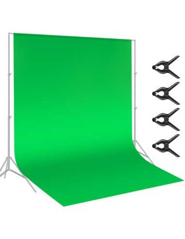 Neewer Chroma Green Backdrop with A-Clamps (10 x 12') | Muslin & Fabric Backgrounds | CAM TOOLS Middle East | NEEWER