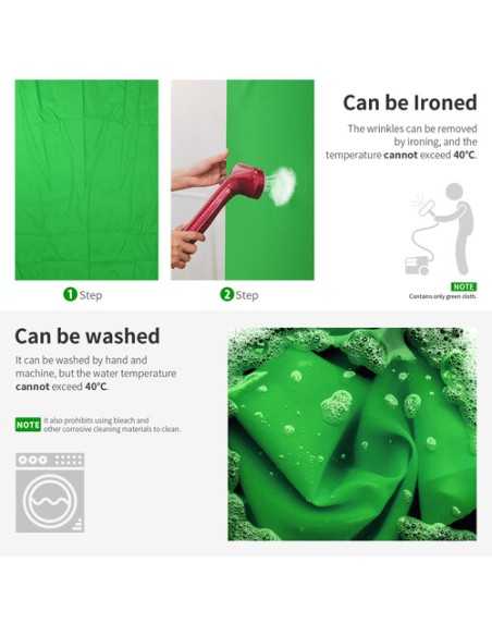 Neewer Chroma Green Backdrop with A-Clamps (10 x 12')