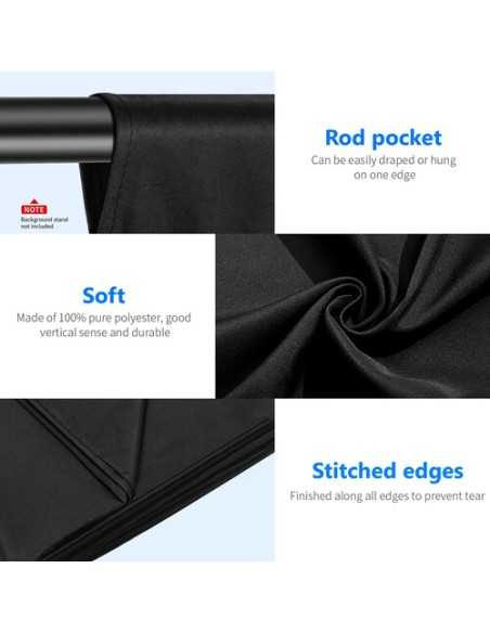 NEEWER 3x6M /10x20Ft Collapsible Backdrop Black | Dubai