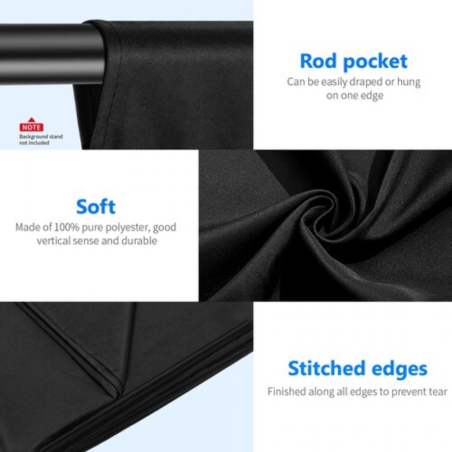 NEEWER 3x6M /10x20Ft Collapsible Backdrop Black | Dubai
