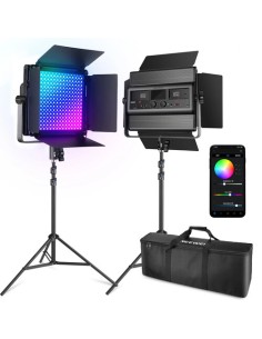 Neewer RGB1200 RGB LED Light Panel (2-Light Kit)