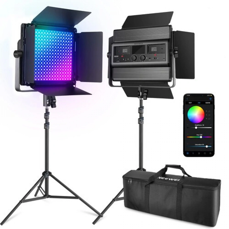 Neewer RGB1200 RGB LED Light Panel (2-Light Kit)