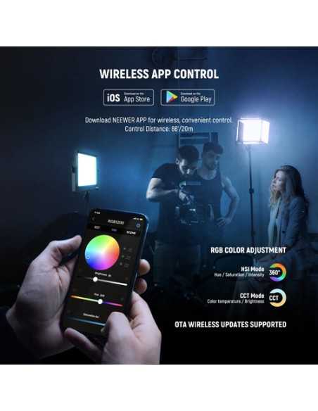 Neewer RGB1200 RGB LED Light Panel (2-Light Kit)