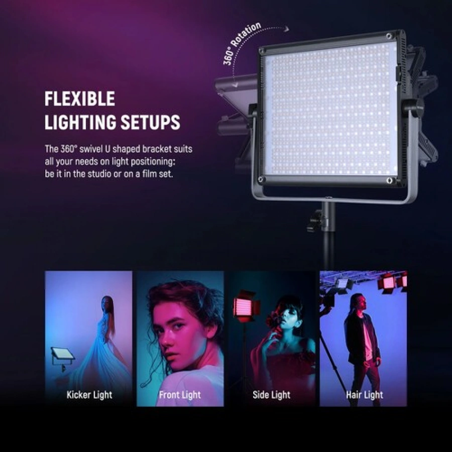 Neewer RGB1200 RGB LED Light Panel (2-Light Kit)