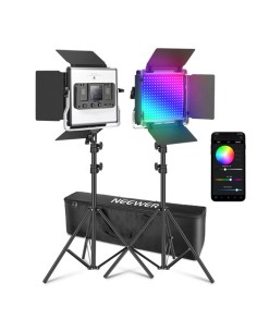 Neewer Upgraded RGB 660 PRO II LED Video Light Kit (2-Pack)