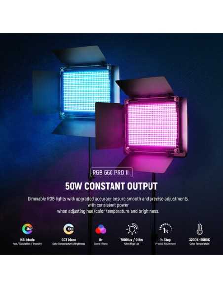 Neewer Upgraded RGB 660 PRO II LED Video Light Kit (2-Pack)