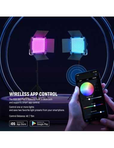 Neewer Upgraded RGB 660 PRO II LED Video Light Kit (2-Pack)