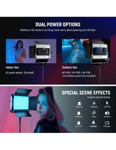 Neewer Upgraded RGB 660 PRO II LED Video Light Kit (2-Pack)