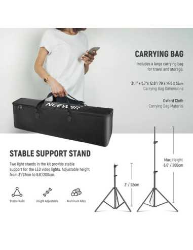 Neewer Upgraded RGB 660 PRO II LED Video Light Kit (2-Pack)